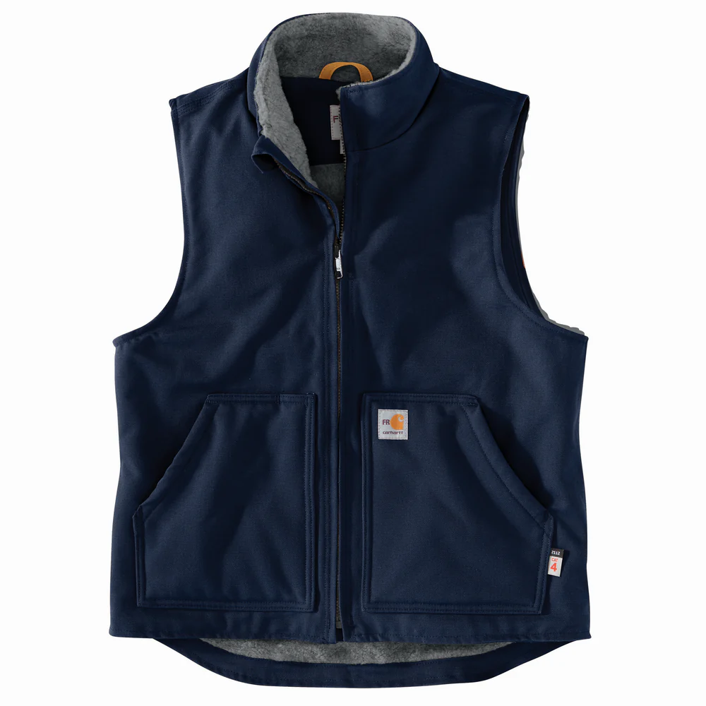 FR DUCK SHERPA LINED VEST - DNY-Dark Navy | Carhartt 104981