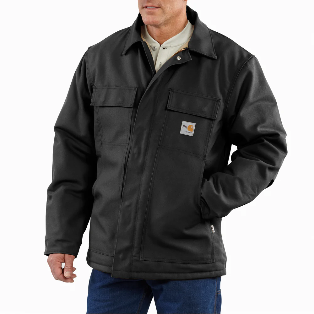 FR DUCK TRADITIONAL COAT - 001-Black | Carhartt 101618
