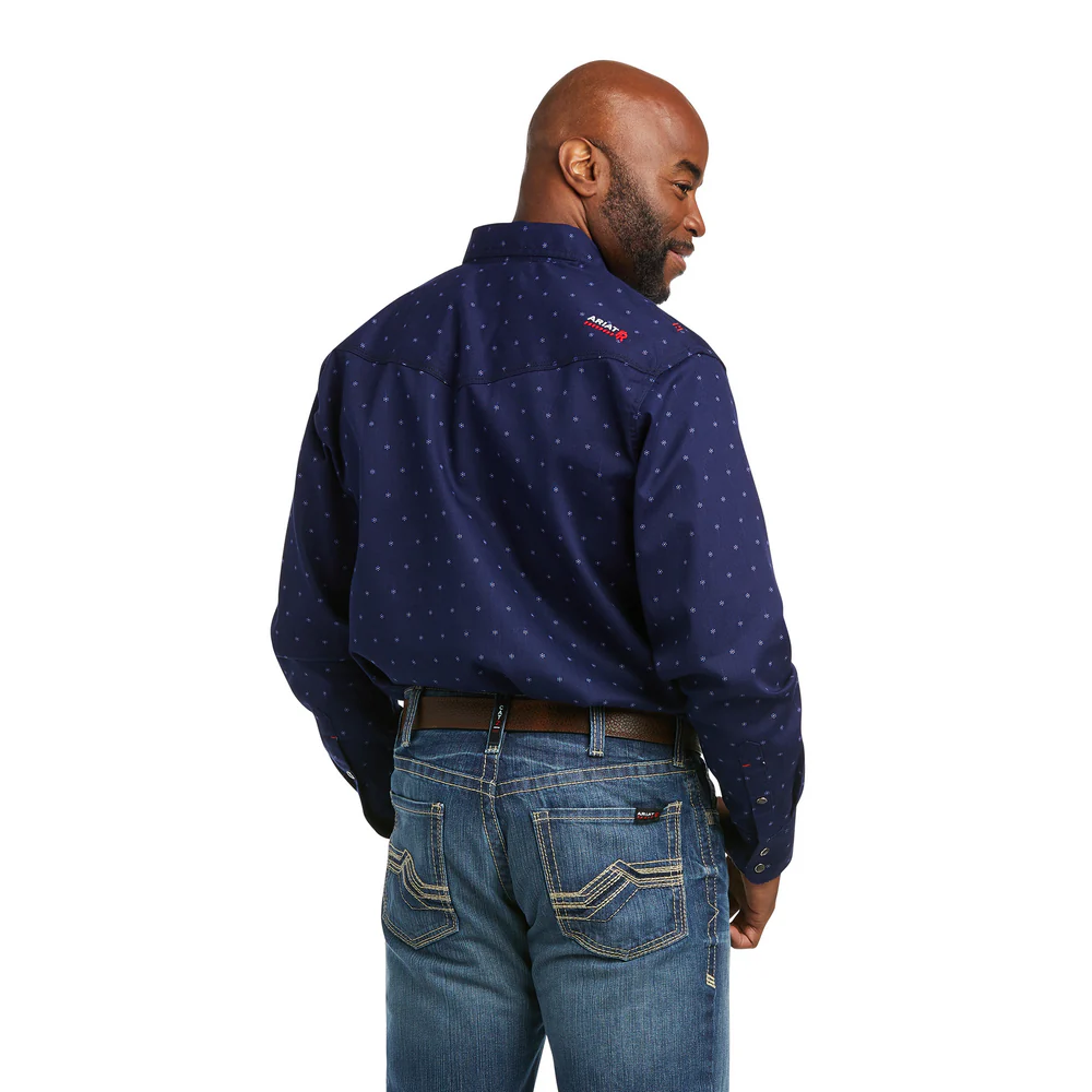 FR DUNHAM LONG-SLEEVE WORK SHIRT - 400-Dark Blue | Ariat 10037229 - Image 2