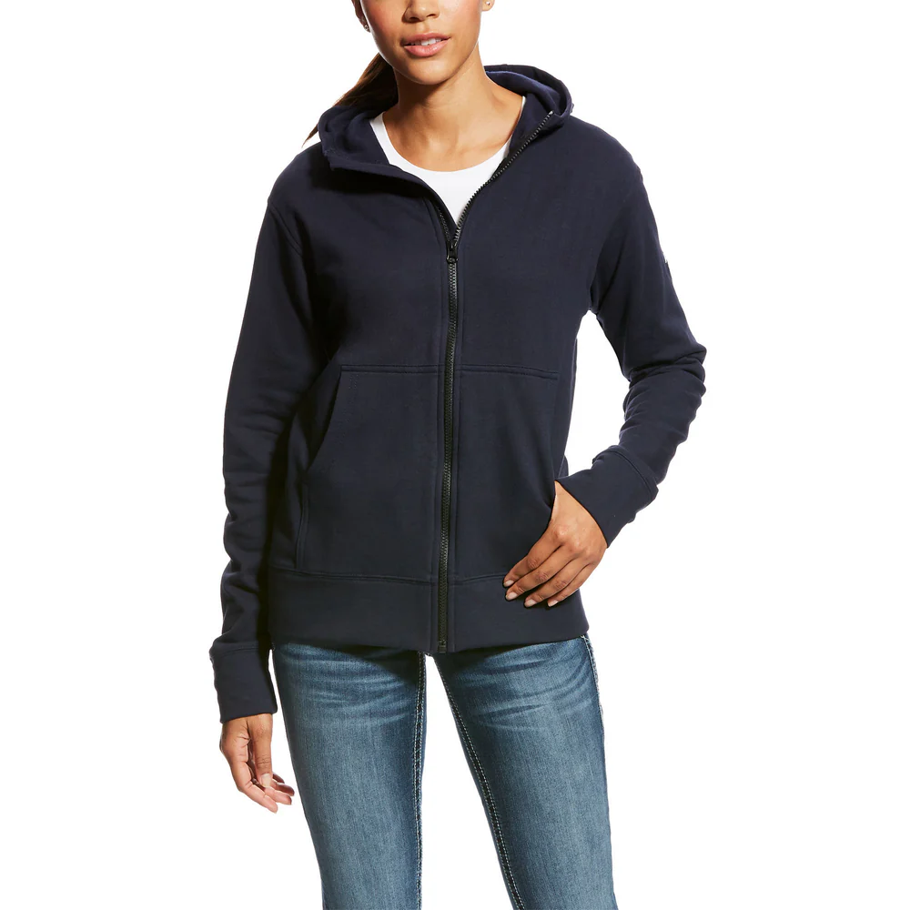 FR DURASTRETCH FULL ZIP HOODIE - 410-Navy | Ariat 10023863