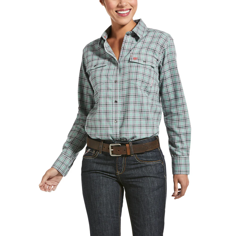 FR EBERLY SNAP WORK SHIRT - 400-Blue | Ariat 10033164