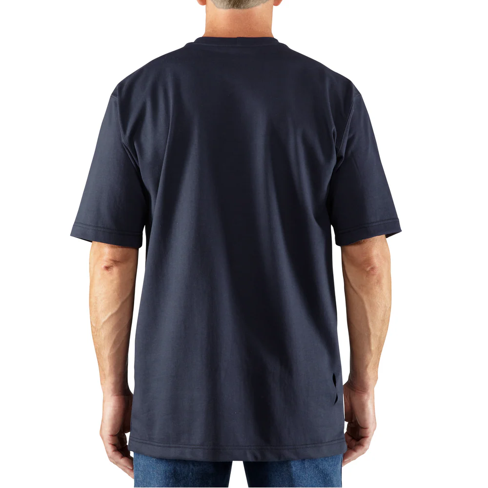 FR FORCE COTTON SHORT SLEEVE T-SHIRT - 410-Dark Navy | Carhartt 100234 - Image 3