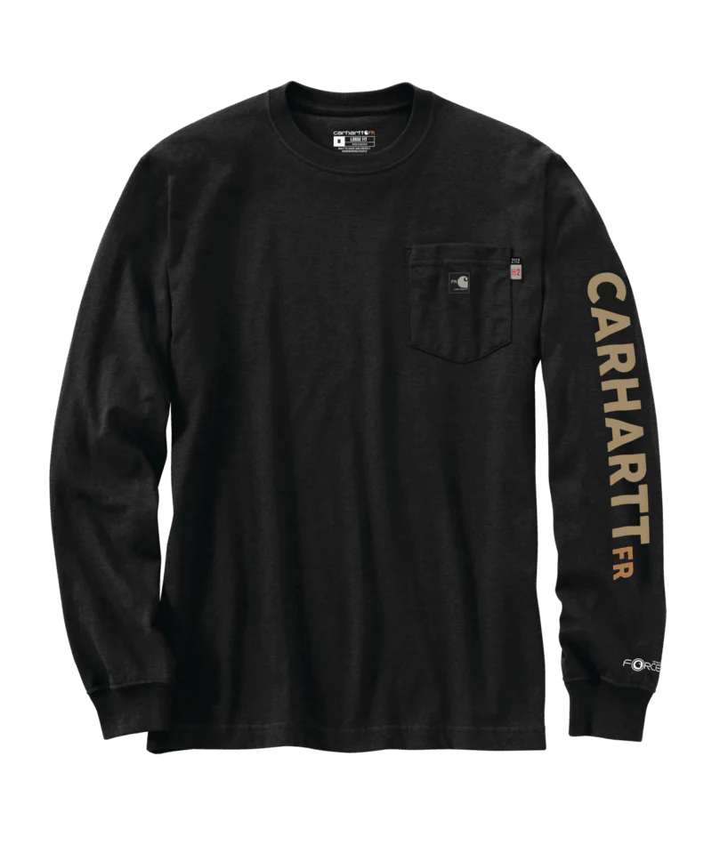 FR Force Irvine Loose LS Camo Graphic T-Shirt - BLK-Black Carhartt 107365 - Image 2