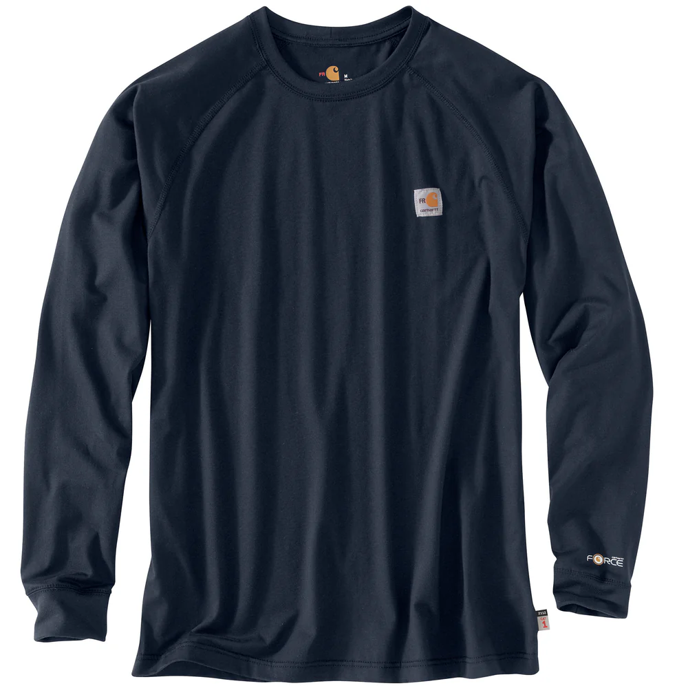 FR FORCE LONG SLEEVE T-SHIRT - 410-Dark Navy | Carhartt 102904 - Image 2