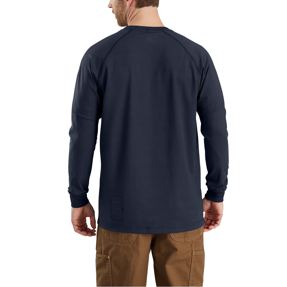 FR FORCE LONG SLEEVE T-SHIRT - 410-Dark Navy | Carhartt 102904 - Image 3