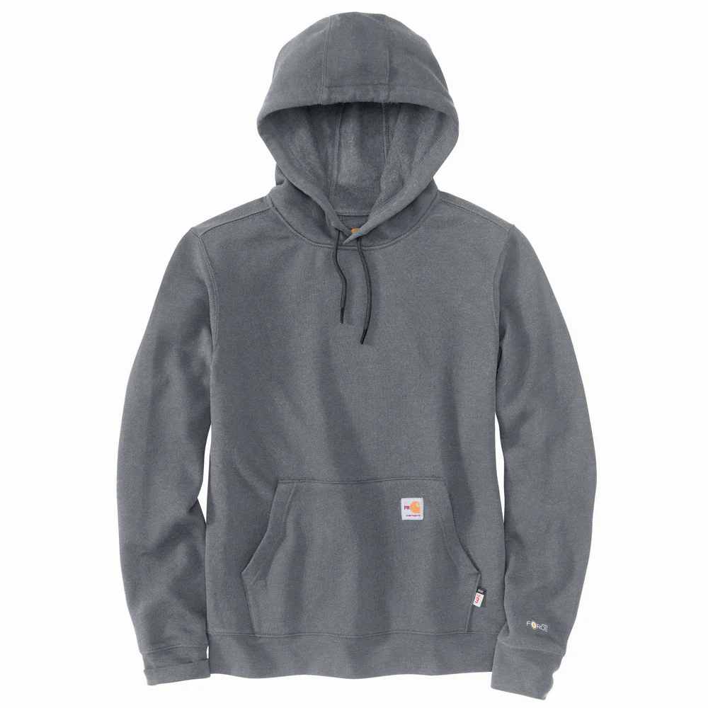 FR FORCE ORIGINAL FIT MIDWEIGHT HOODED SWEATSHIRT - 020-Granite Heather | Carhartt 104983