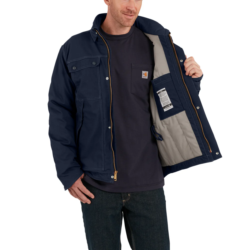 FR FULL SWING QUICK DUCK COAT - 410-Dark Navy | Carhartt 102182 - Image 3