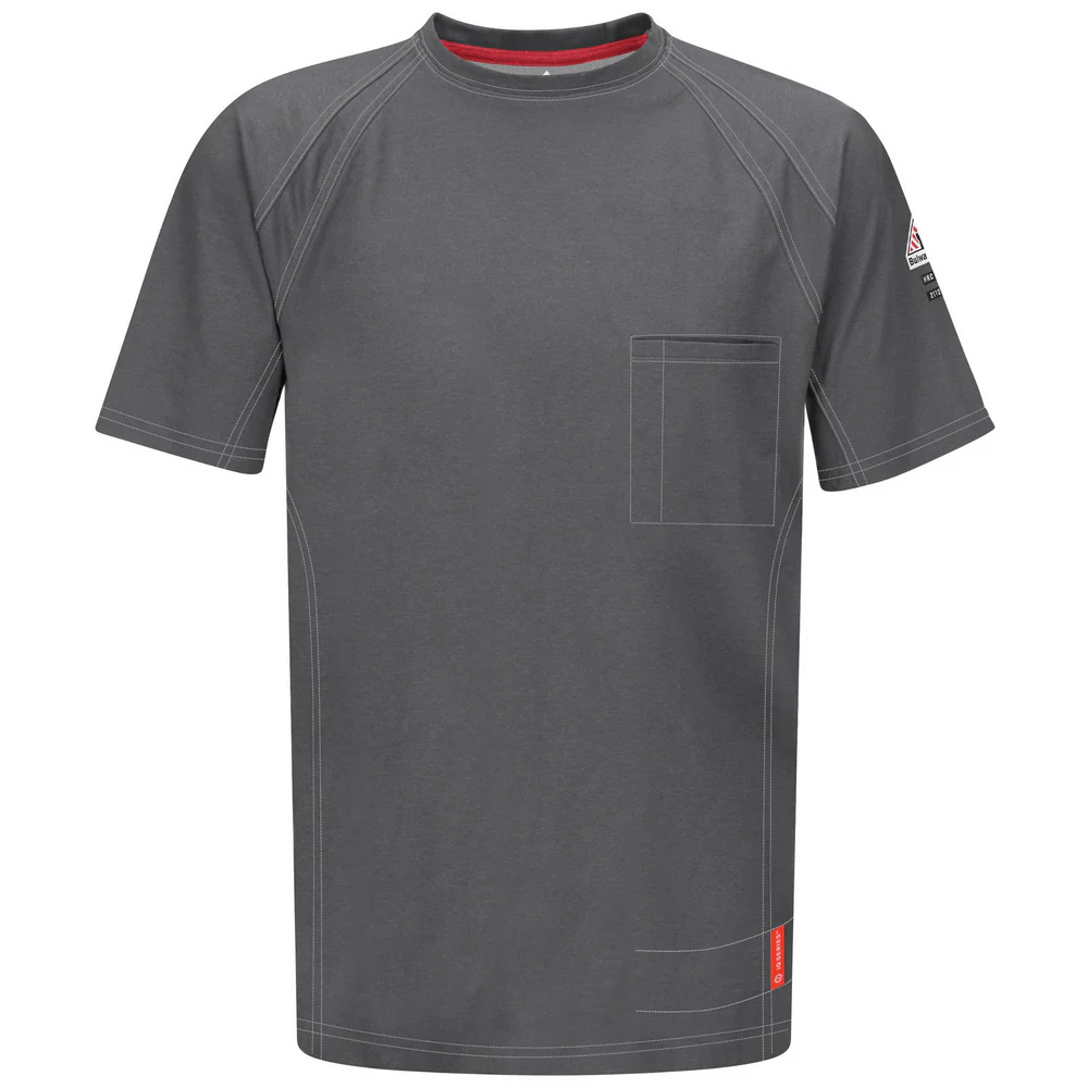 FR IQ SERIES COMFORT KNIT SHORT SLEEVE T-SHIRT - CH-Charcoal | Bulwark QT30