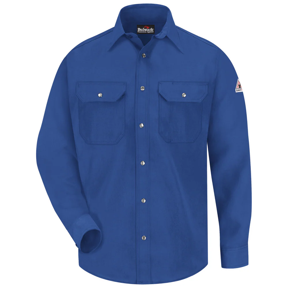 FR LIGHTWEIGHT NOMEX SNAP-FRONT SHIRT - RB-Royal Blue | Bulwark SNS2