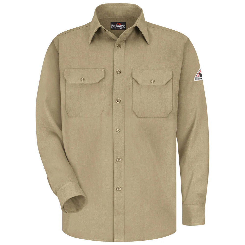FR LIGHTWEIGHT UNIFORM SHIRT - KH-Khaki | Bulwark SMU4
