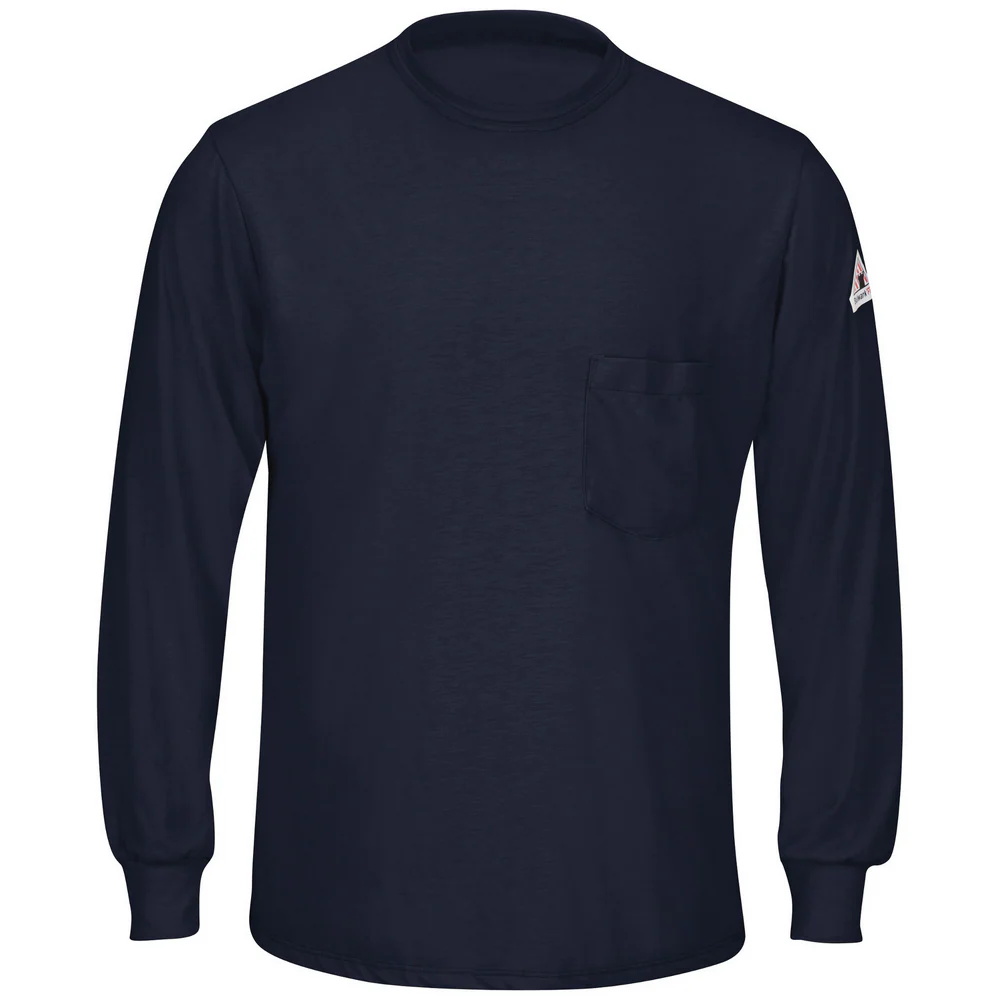 FR LONG SLEEVE LIGHTWEIGHT T-SHIRT - NV-Navy | Bulwark SMT8