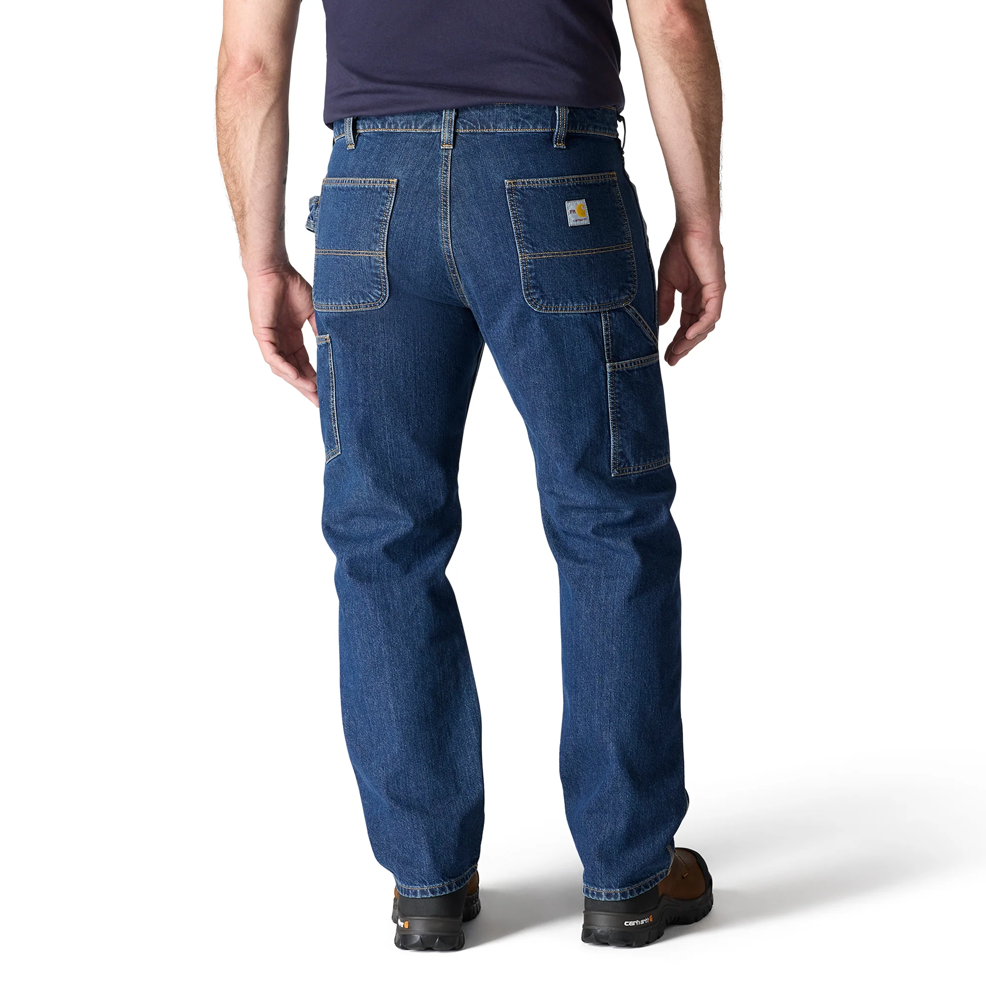 FR Loose Straight Denim Dungaree - HR9-Alder | Carhartt 107229 - Image 4