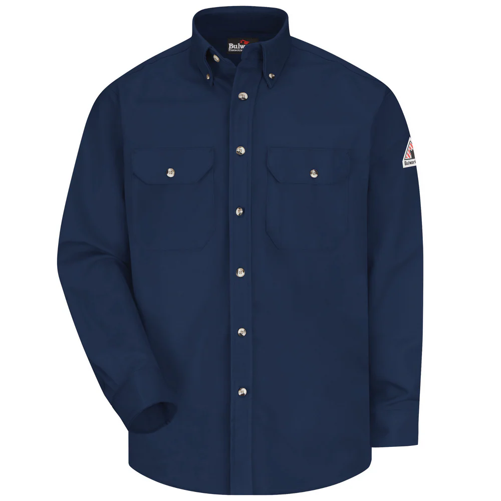 FR MIDWEIGHT DRESS UNIFORM SHIRT - NV-Navy | Bulwark SLU2