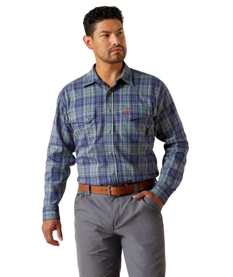 FR Orson Snap Work Shirt - 400-Orion Blue | Ariat 10062746