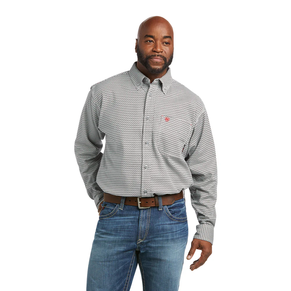 FR PETRY DURASTRETCH LONG-SLEEVE WORK SHIRT - 020-Gray | Ariat 10037720