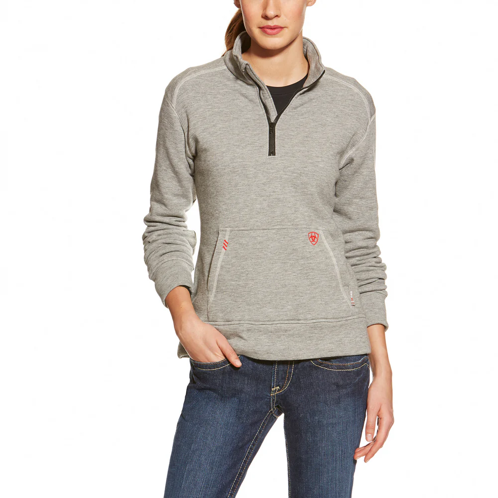 FR POLARTEC 1/4 ZIP FLEECE - 020-Gray | Ariat 10015900
