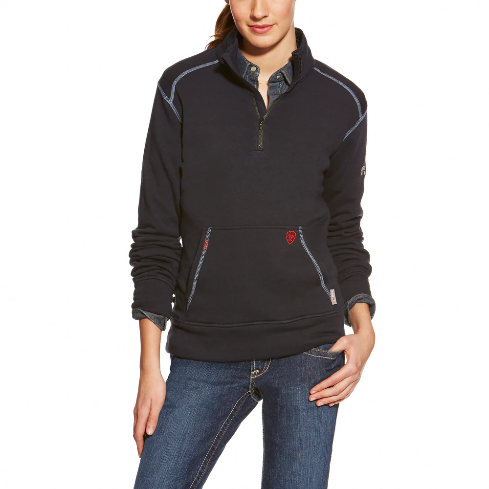 FR POLARTEC FLEECE 1/4 ZIP TOP - 410-Navy | Ariat 10015901