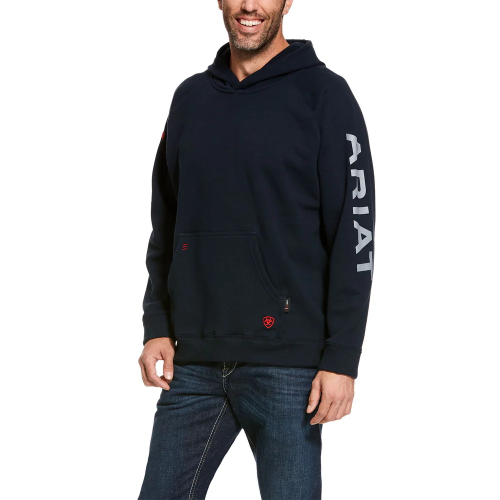 FR PRIMO FLEECE HOODIE WITH LOGO - 410-Navy | Ariat 10027922