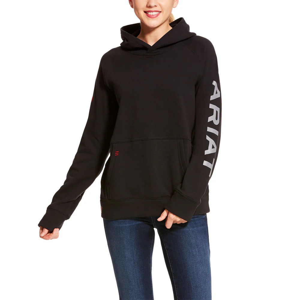 FR PRIMO FLEECE LOGO HOODIE - 001-Black | Ariat 10027793