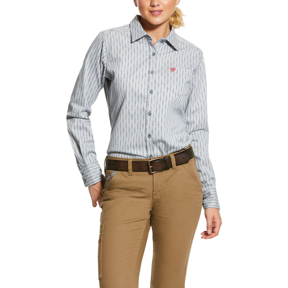 FR QUARTZ LONG SLEEVE WORK SHIRT - 400-Blue | Ariat 10030338