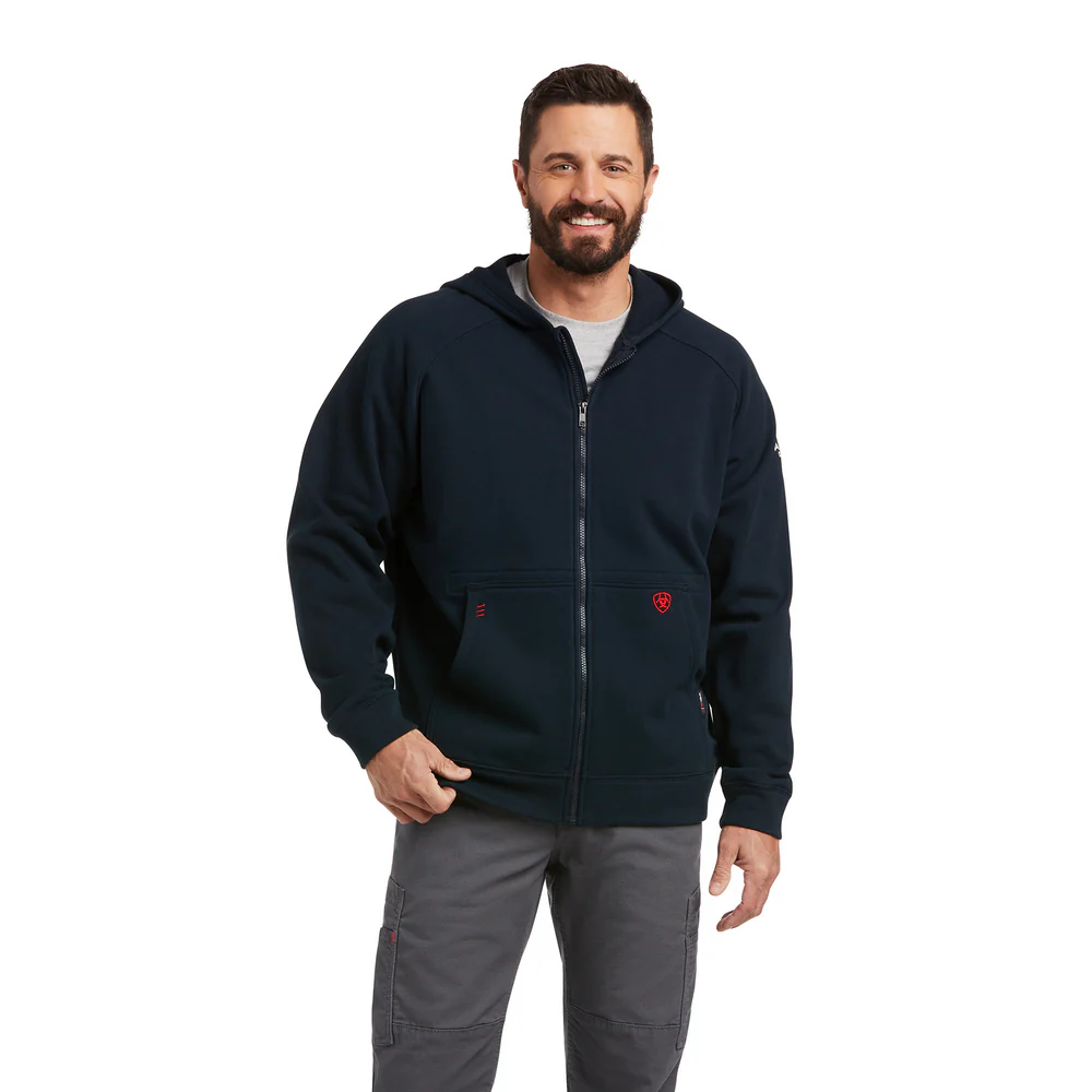 FR REV FULL COVER FLAG FULL ZIP HOODIE - 410-Navy | Ariat 10037759 - Image 2