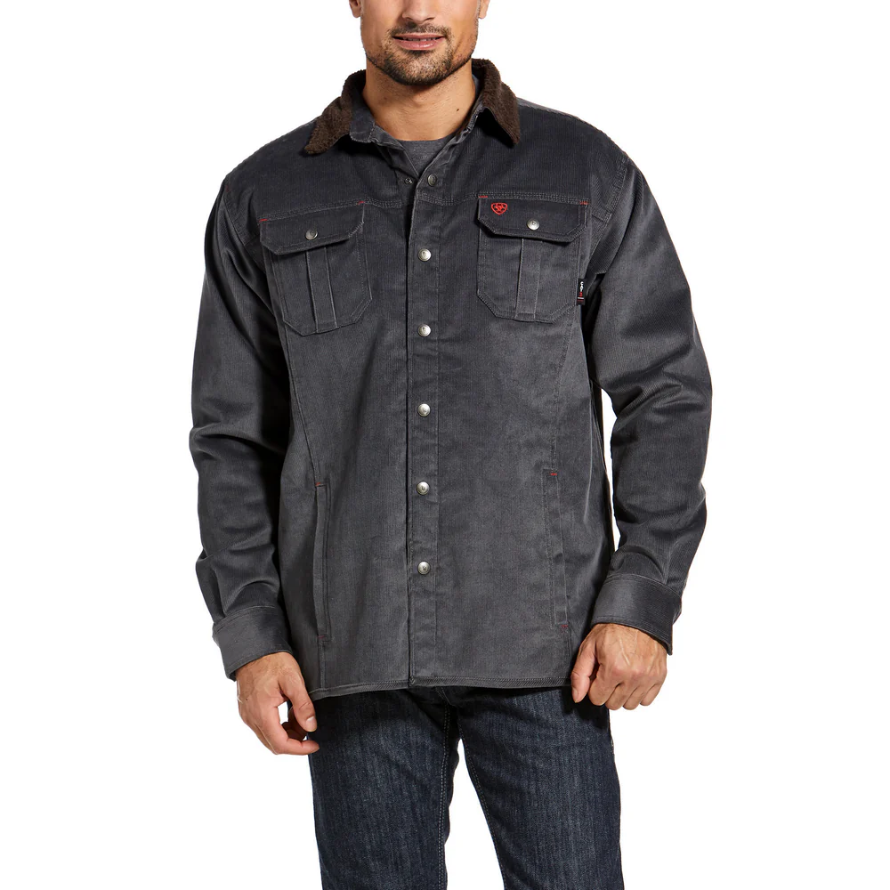 FR SHERPA LINED CORDUROY SHIRT JAC - 020-Gray | Ariat 10032972