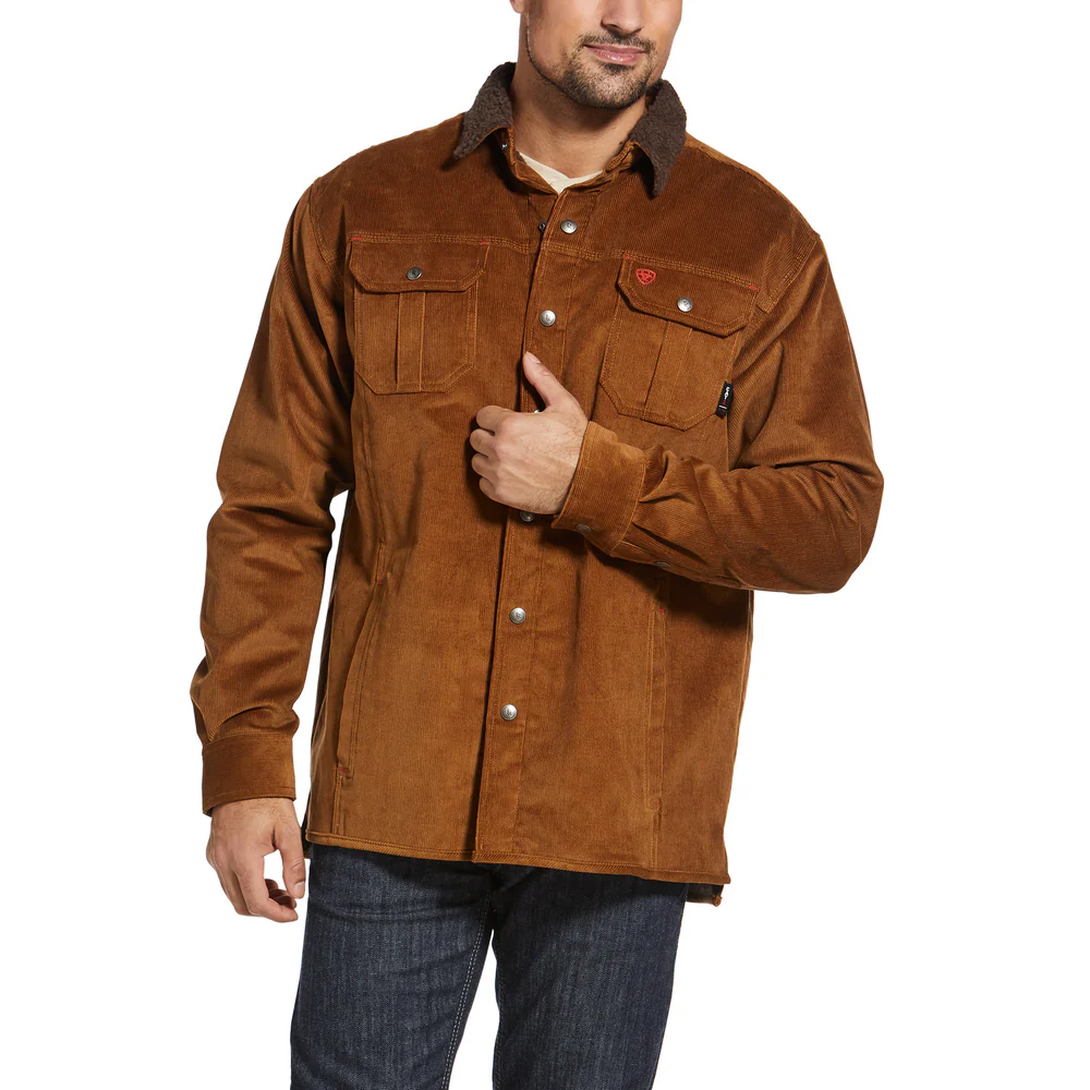 FR SHERPA LINED CORDUROY SHIRT JACKET - 250-Beige/Khaki | Ariat 10032971