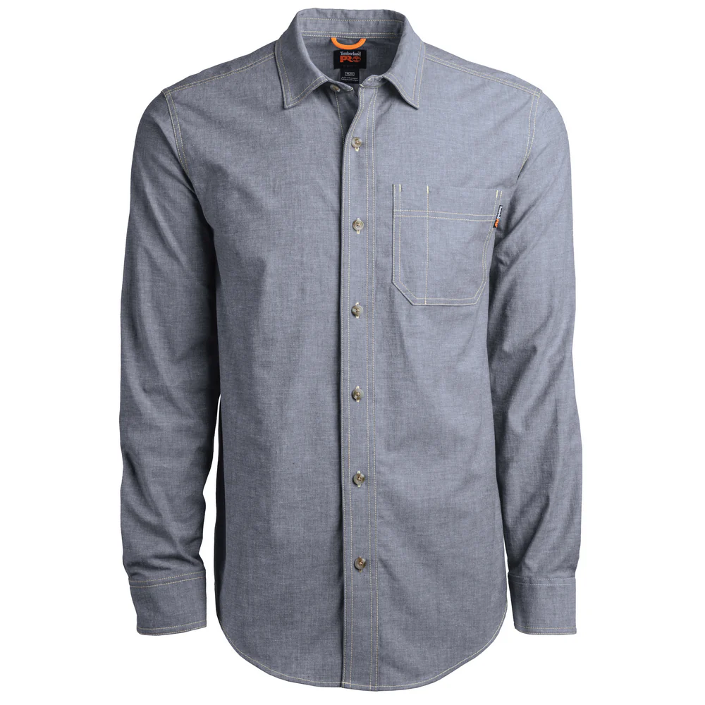 GRAFTON FLEX LONG SLEEVE CHAMBRAY SHIRT - 467-Chambray | Timberland PRO TB0A1V7F