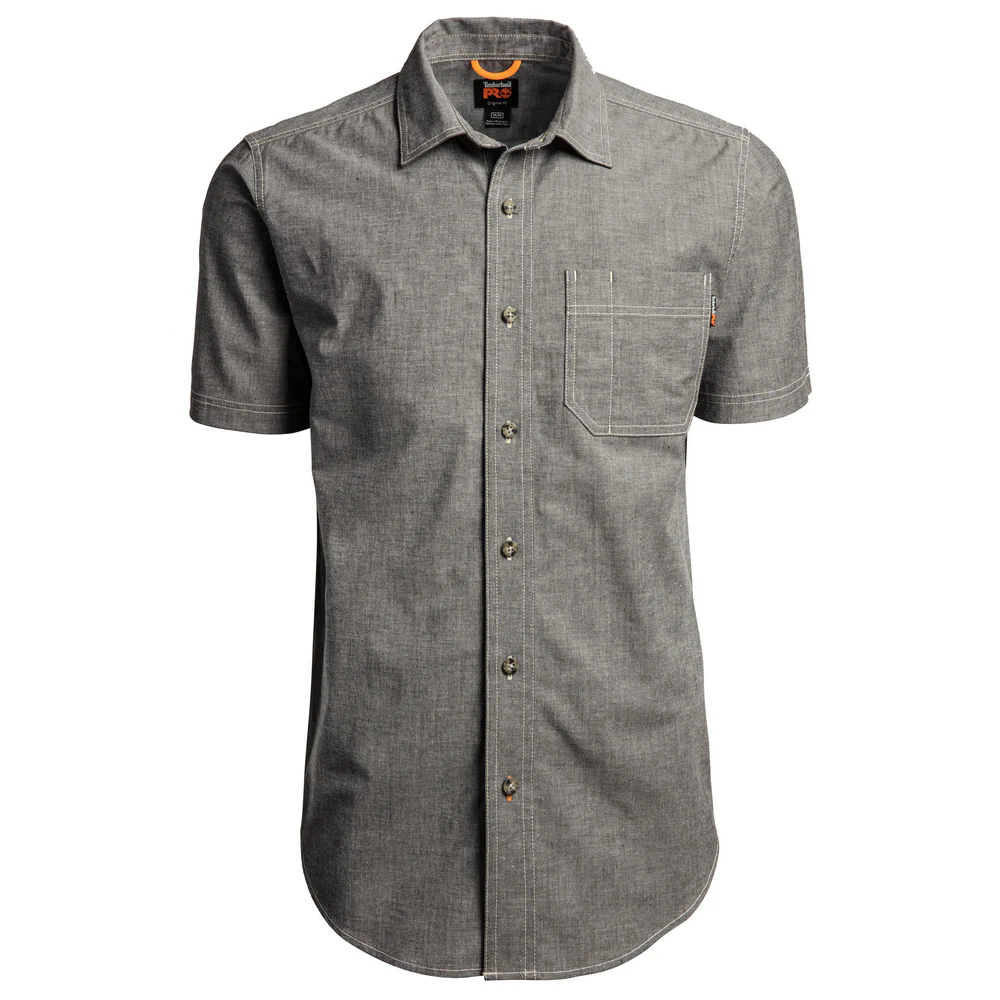 GRAFTON FLEX SHORT SLEEVE CHAMBRAY SHIRT - F29-Carbon | Timberland PRO TB0A1V7C