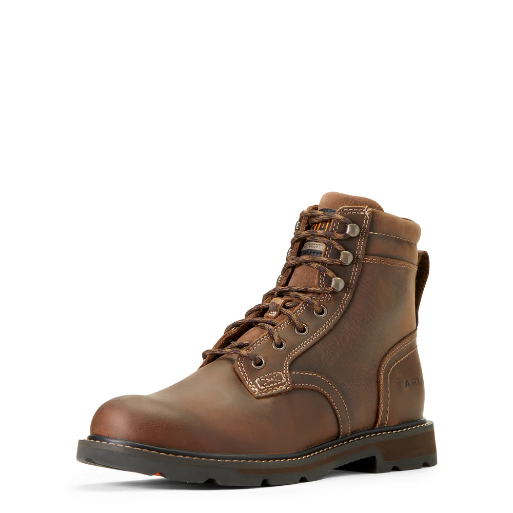 GROUNDBREAKER 6-INCH WORK BOOT - 200-Brown | Ariat 10016256