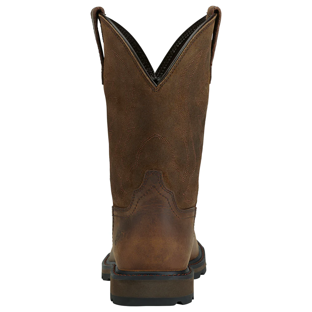 GROUNDBREAKER PULL-ON LEATHER WORK BOOT - 200-Brown | Ariat 10014238 - Image 3
