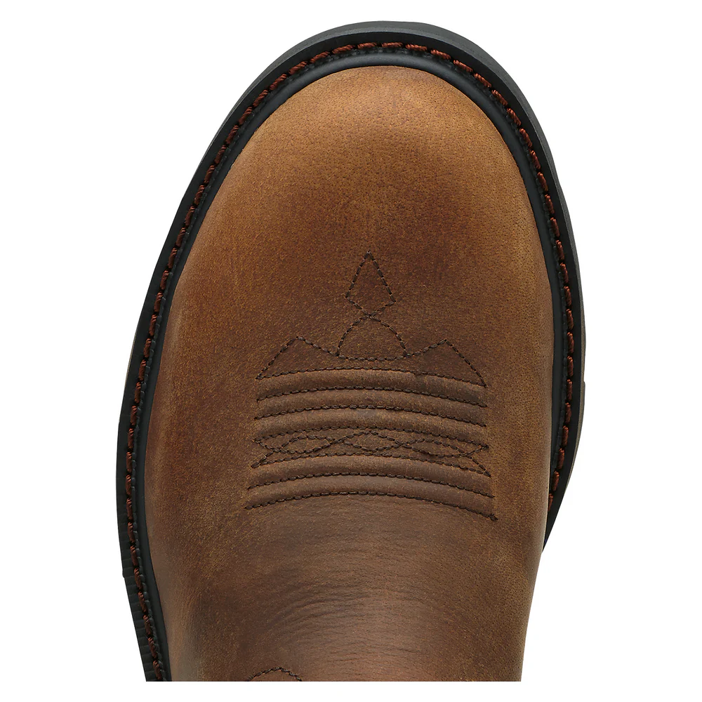 GROUNDBREAKER PULL-ON STEEL TOE LEATHER BOOT - 200-Brown | Ariat 10014241 - Image 4