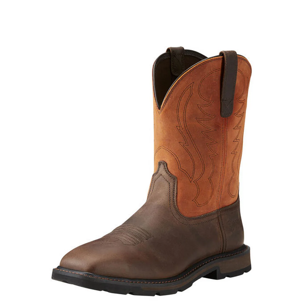 GROUNDBREAKER WIDE SQUARE STEEL TOE BOOT - 200-Brown | Ariat 10015191