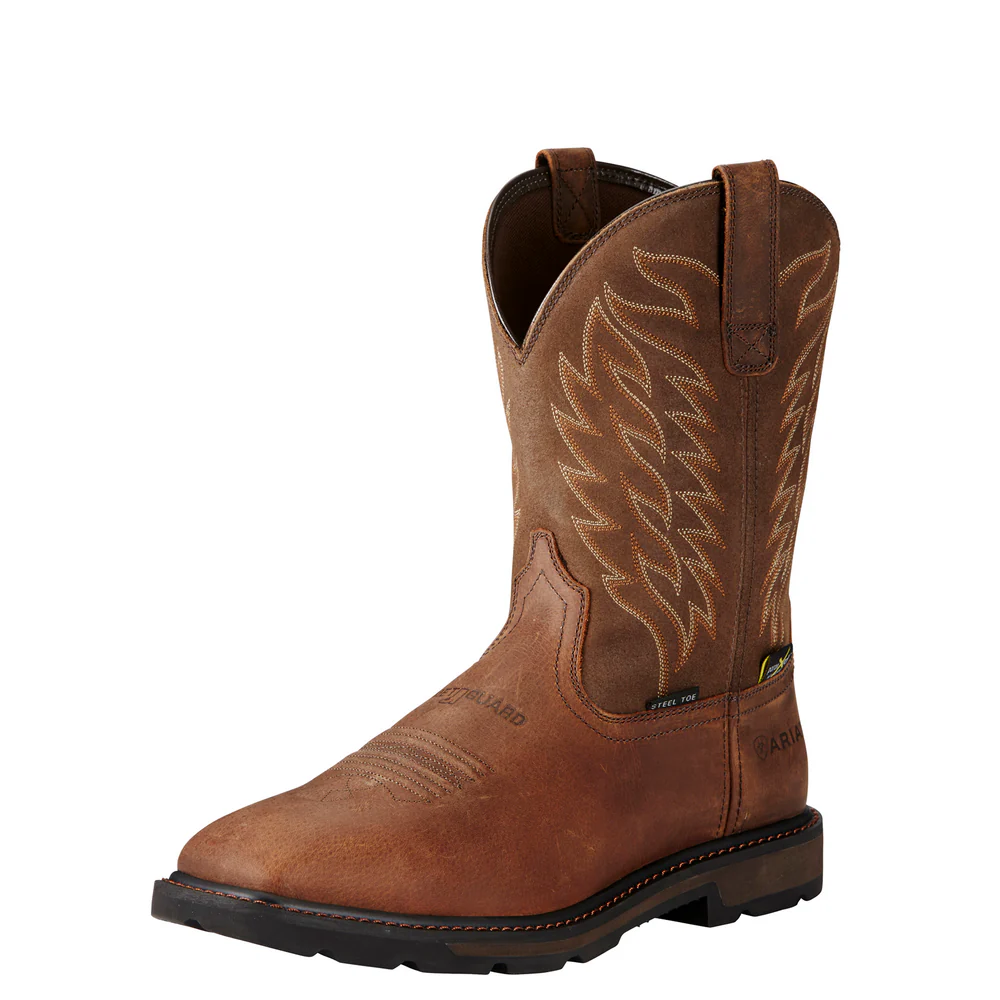 GROUNDBREAKER WIDE SQUARE STEEL TOE MET-GUARD BOOT - 200-Brown | Ariat 10020063