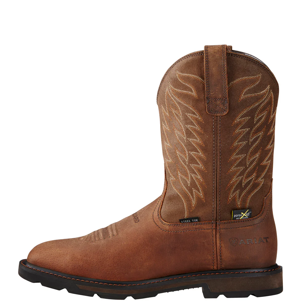 GROUNDBREAKER WIDE SQUARE STEEL TOE MET-GUARD BOOT - 200-Brown | Ariat 10020063 - Image 2