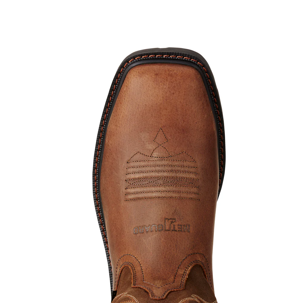 GROUNDBREAKER WIDE SQUARE STEEL TOE MET-GUARD BOOT - 200-Brown | Ariat 10020063 - Image 4