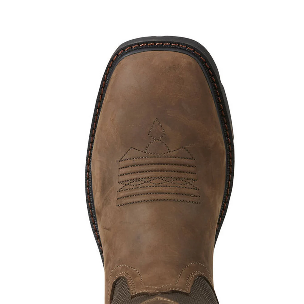 GROUNDBREAKER WIDE SQUARE STEEL TOE WATERPROOF BOOT - 200-Brown | Ariat 10015196 - Image 4