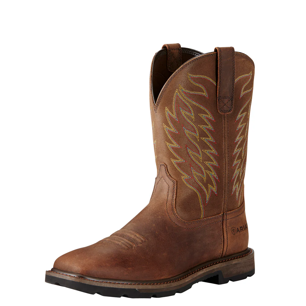 GROUNDBREAKER WIDE SQUARE TOE BOOT - 200-Brown | Ariat 10020059