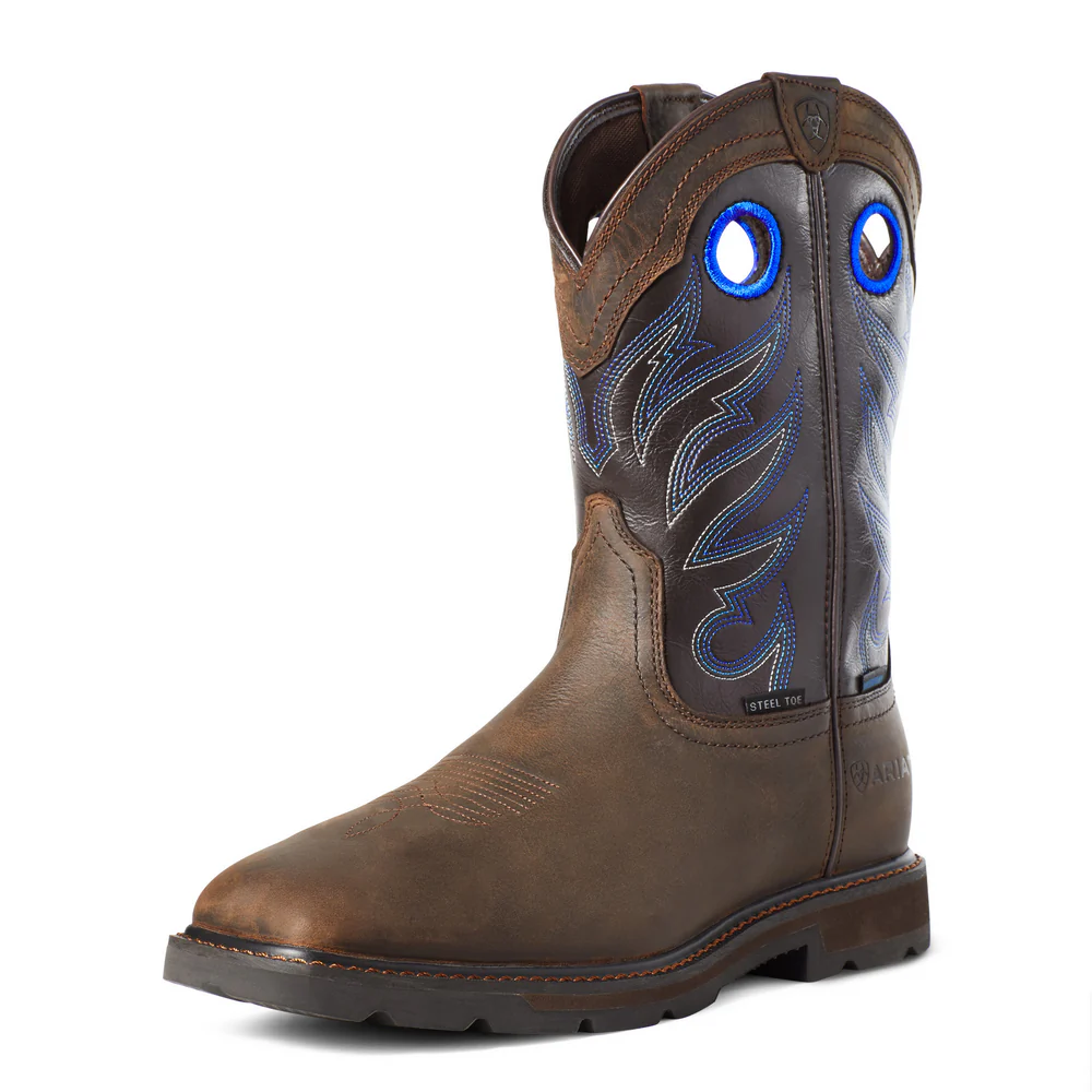 GROUNDWORK H2O WIDE SQUARE STEEL TOE BOOT - 200-Brown | Ariat 10034720