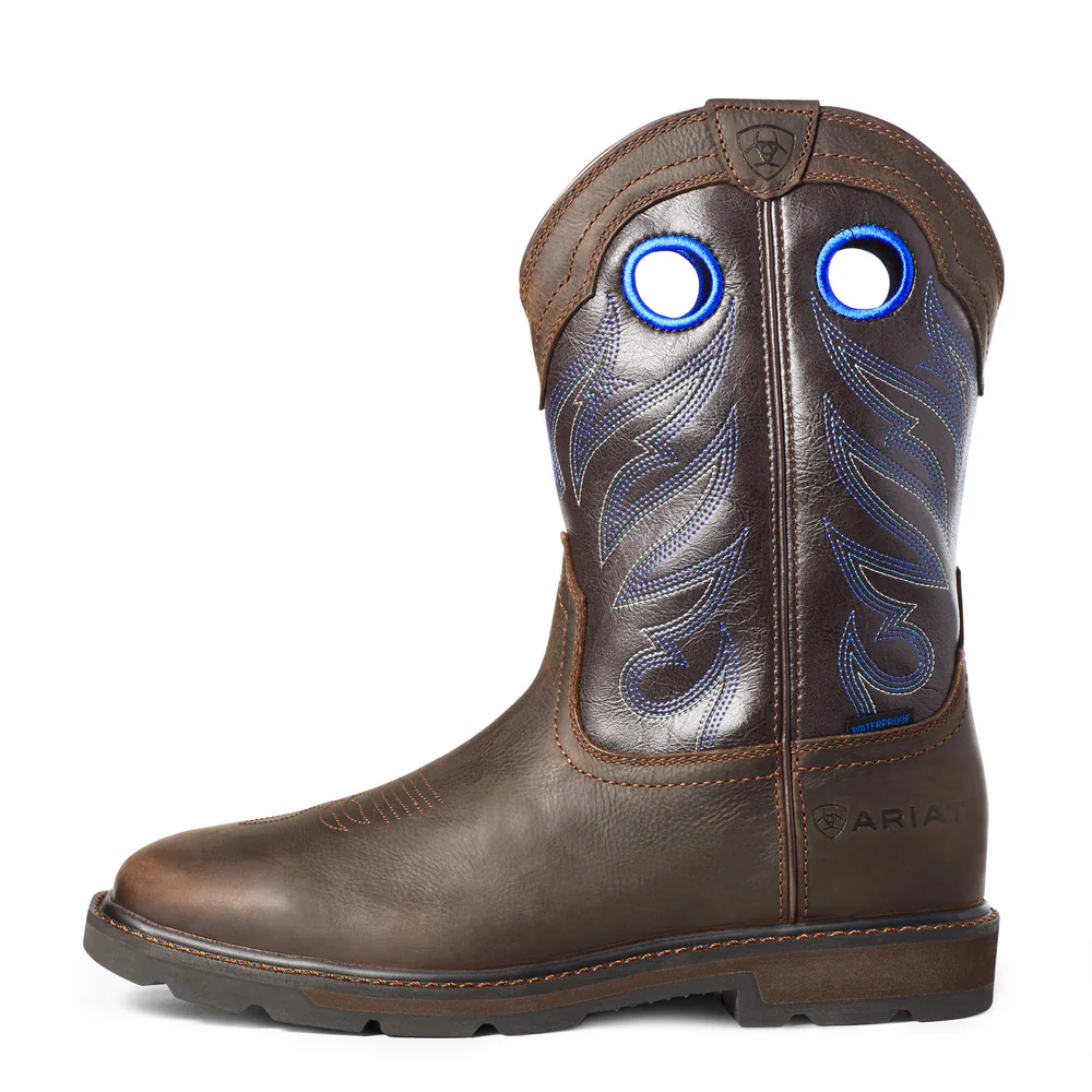 GROUNDWORK WIDE SQUARE TOE H2O BOOT - 200-Brown | Ariat 10034724 - Image 2