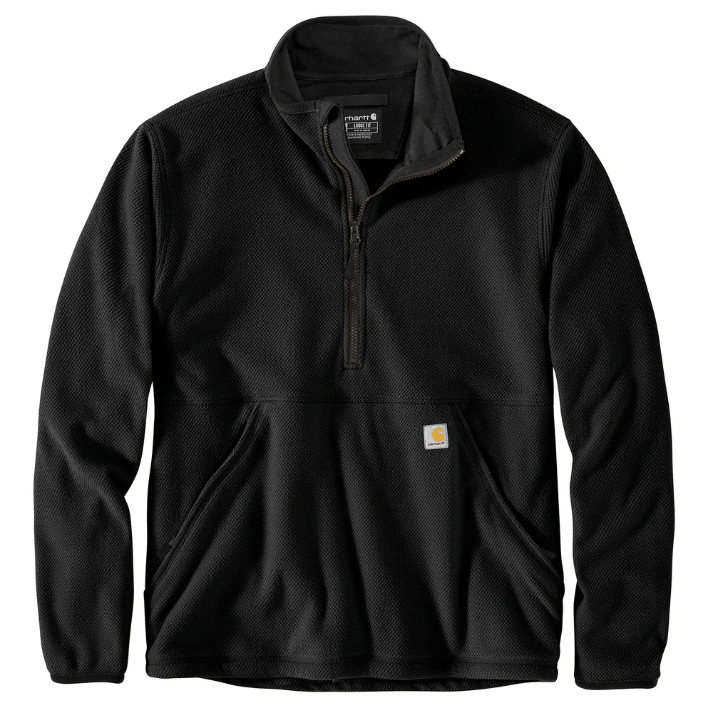 Half-Zip Relaxed Fit Fleece Pullover - N04-Black | Carhartt 106417 - Image 2