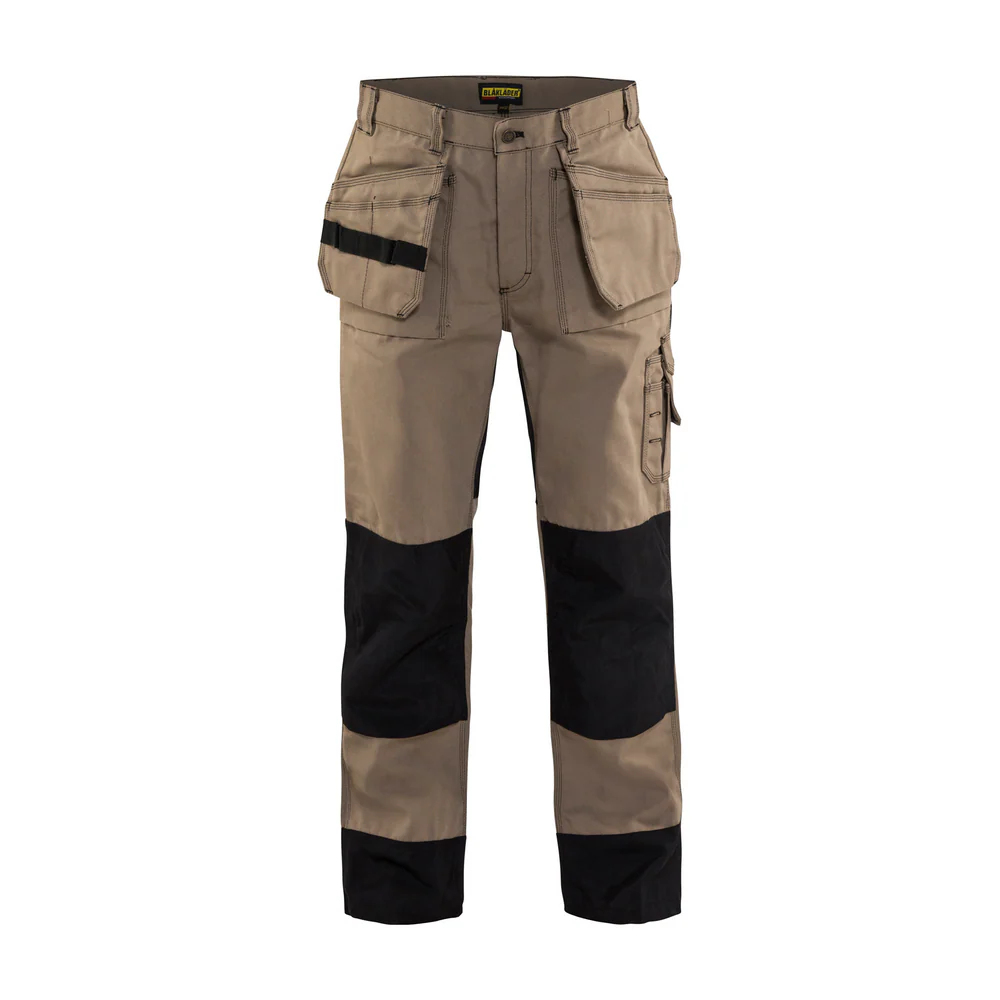 HEAVY WORKER PANTS - 2399-Khaki Black | Blaklader 16801380