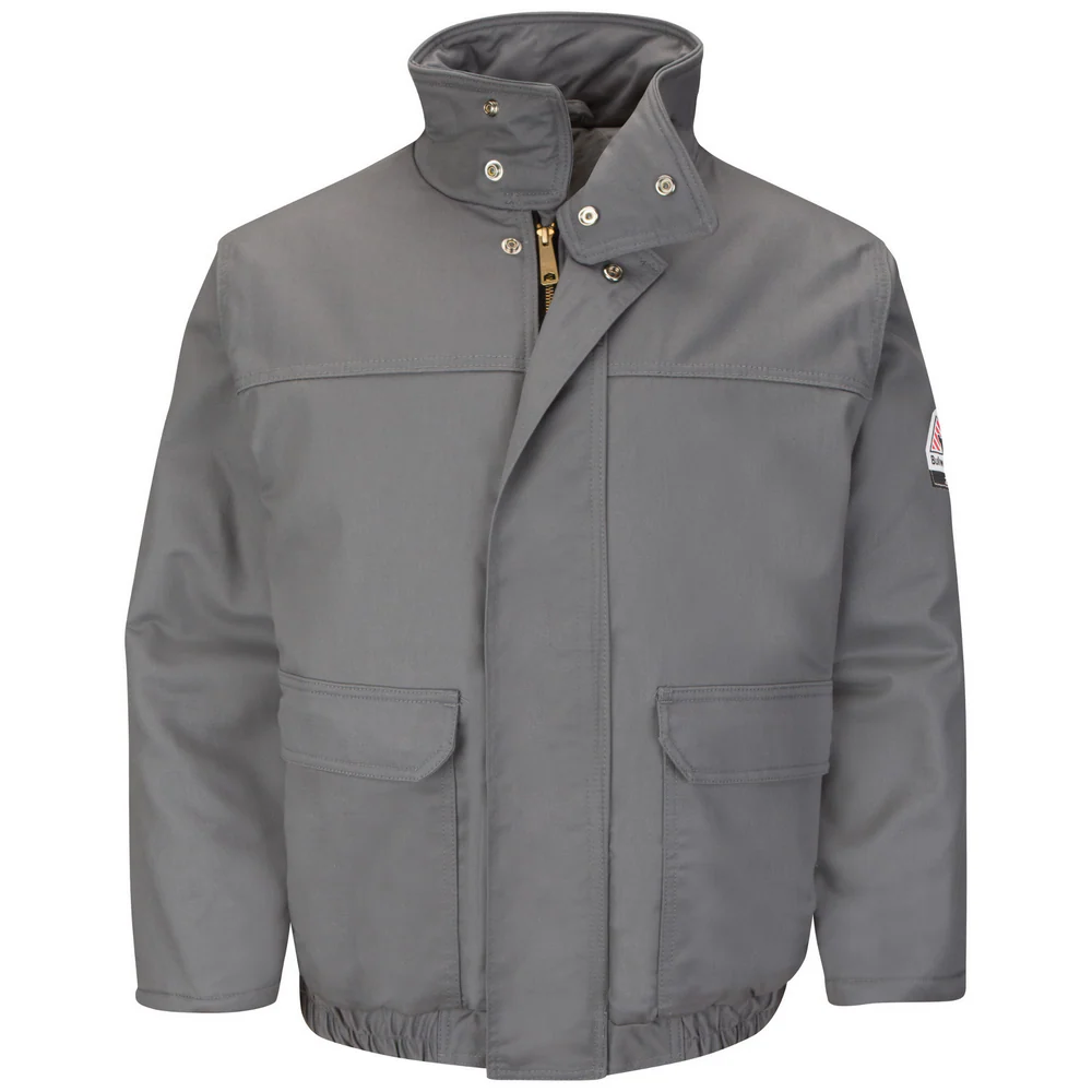 HEAVYWEIGHT FR INSULATED FR BOMBER - GY-Grey | Bulwark JLR8