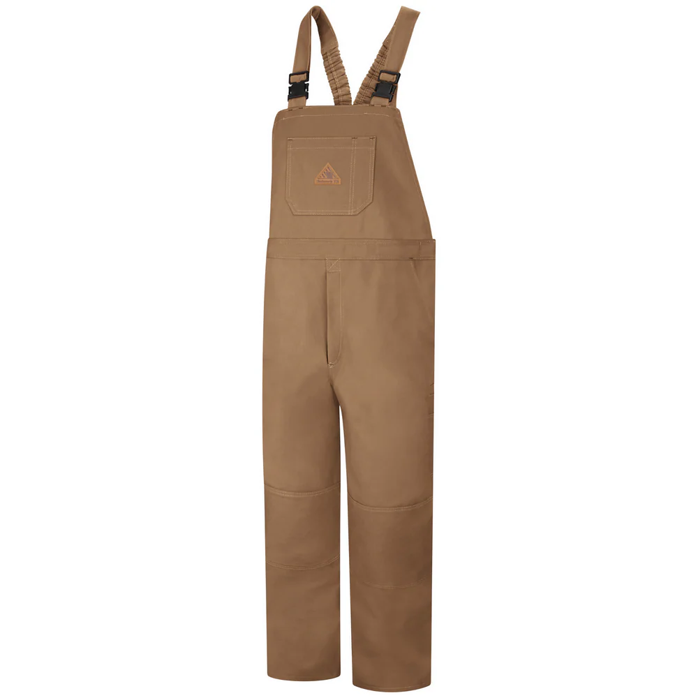 HEAVYWEIGHT UNLINED FR COMFORTOUCH BIB OVERALL - BD-Brown Duck | Bulwark BLF8