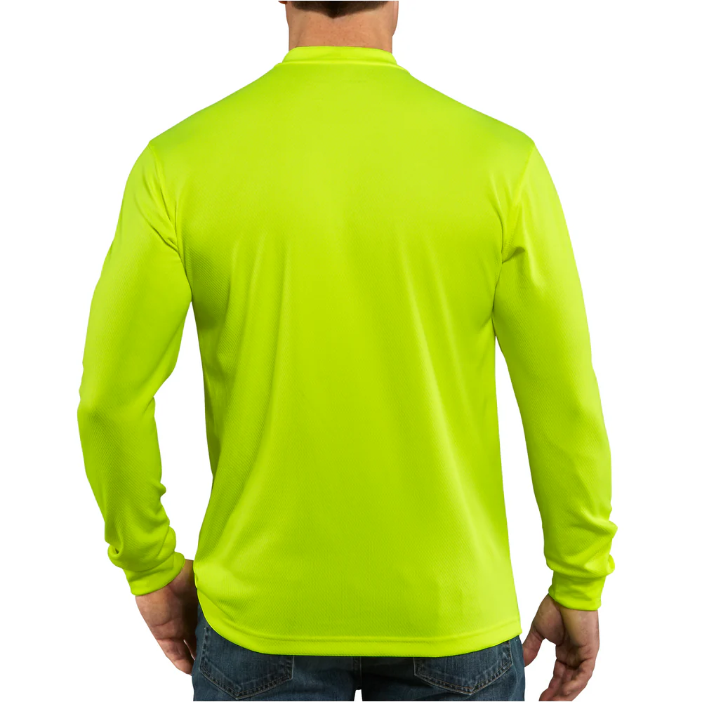 HI-VIS COLOR ENHANCED LONG SLEEVE TEE - 323-Brite Lime | Carhartt 100494 - Image 3