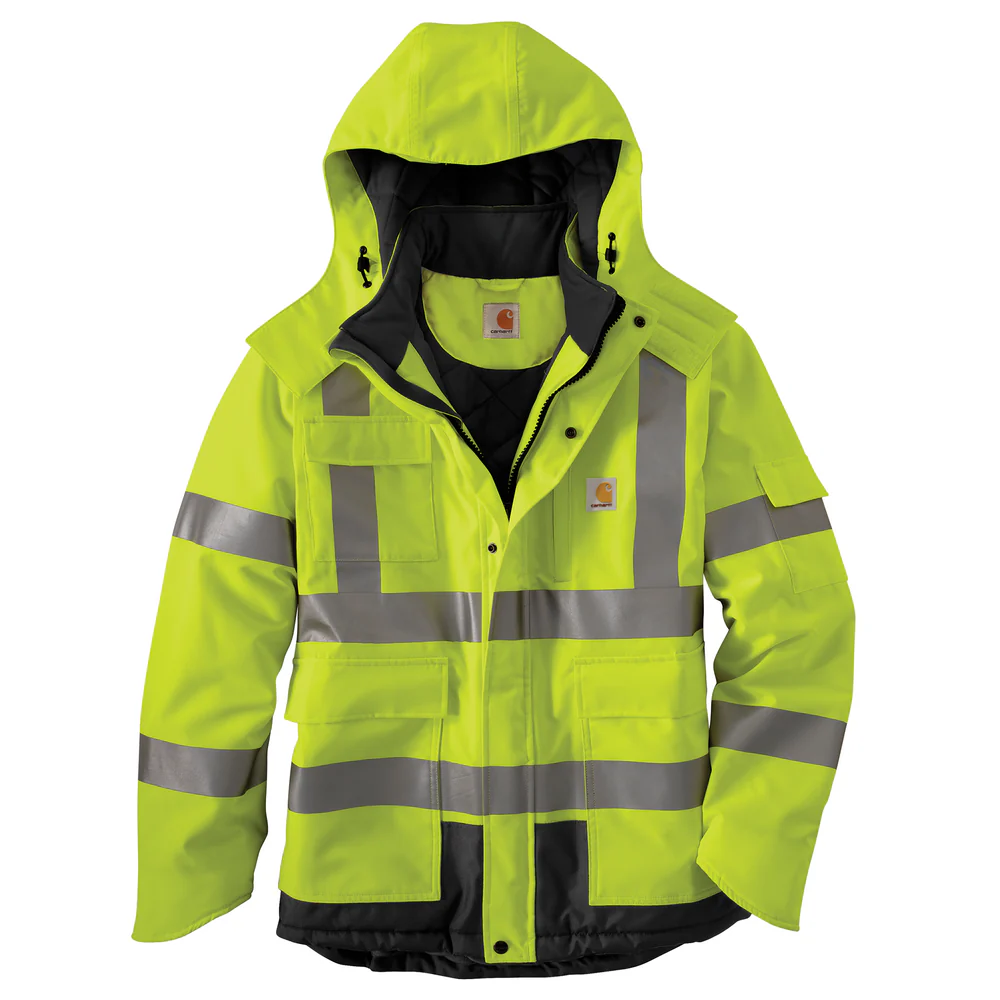 HI-VIS SHERWOOD JACKET - 323-Brite Lime | Carhartt 100787 - Image 3