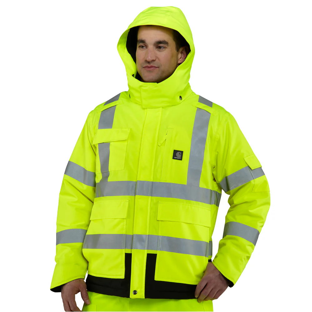 HI-VIS SHERWOOD JACKET - 323-Brite Lime | Carhartt 100787 - Image 4