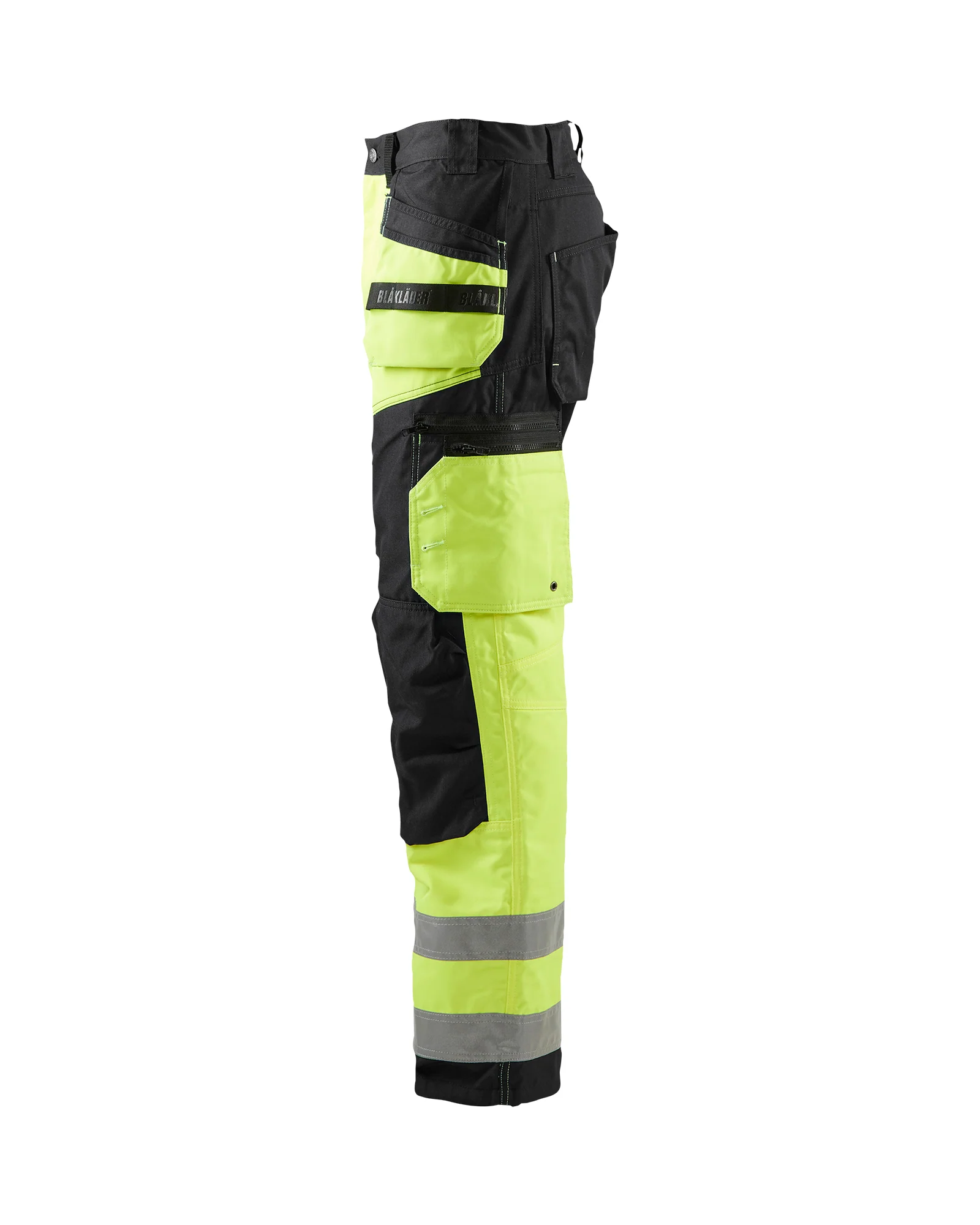 HI-VIS X1600 WORK PANTS - 3399-Yellow HiViz/Black | Blaklader 16091860 - Image 3
