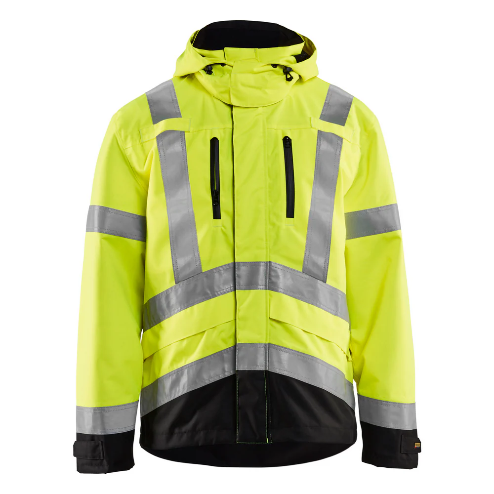 HIGH-VISIBILITY SHELL JACKET - 3399-Yellow Black | Blaklader 49371977