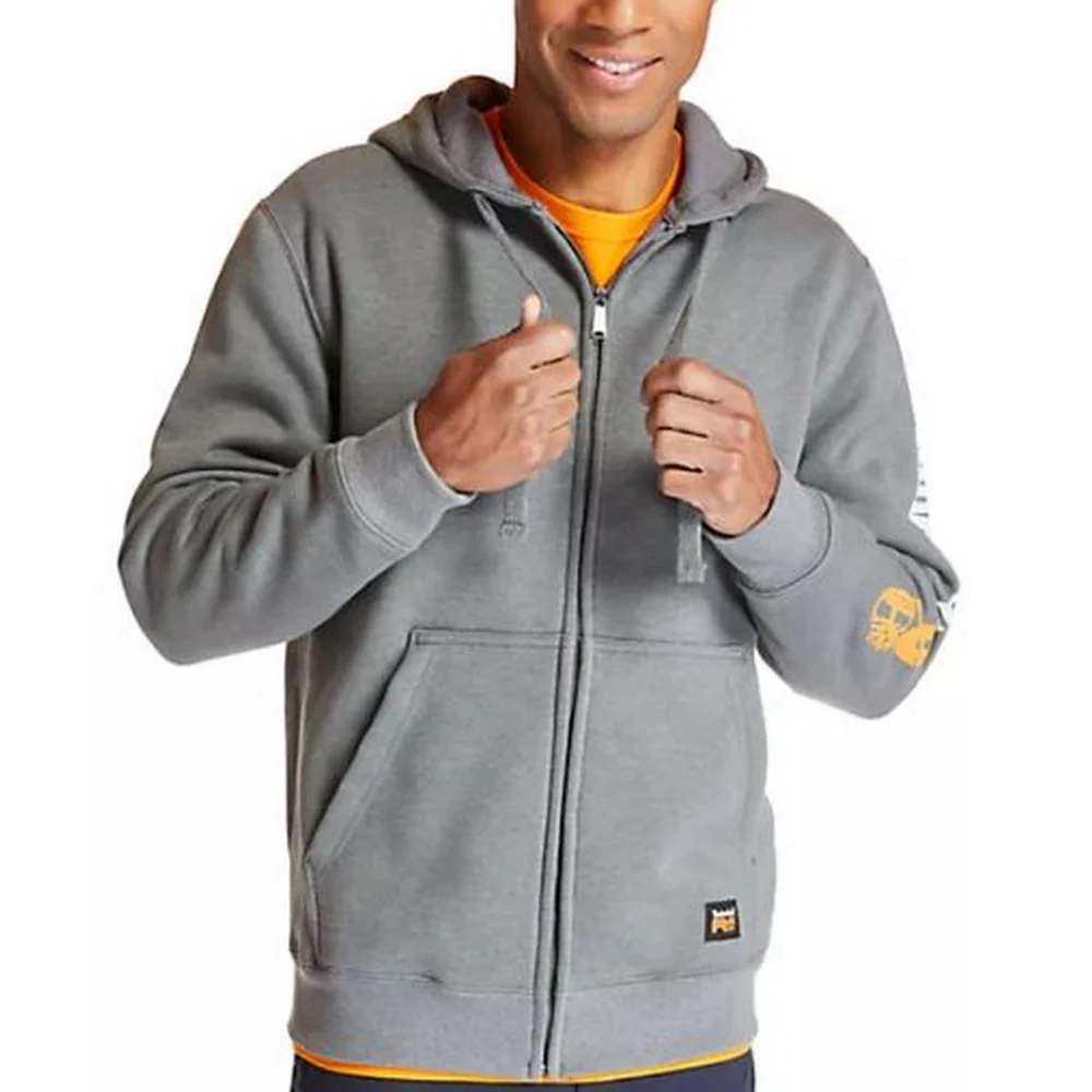 HOOD HONCHO FULL-ZIP SWEATSHIRT (BIG/TALL) - 010-Charcoal Heather | Timberland PRO TB0A1OZF